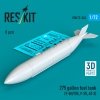 RESKIT RSU72-0324 275 gallon fuel tank (F-5E/F/N, F-20, AT-3) (1 pcs) (3D Printed) (1/72)
